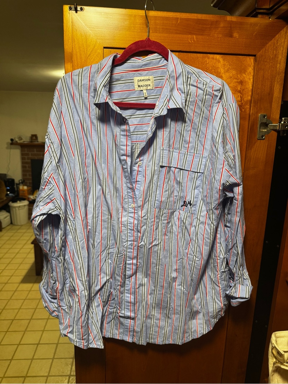 Damson Madder Blue Striped Button-Up Shirt